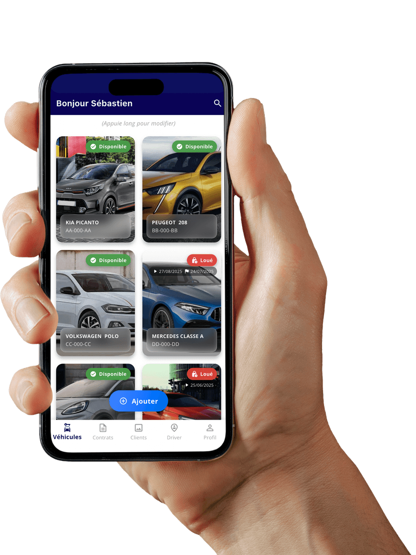 Capture d'écran de l'application ContraLoc